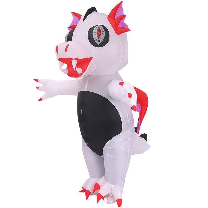 

Funny dragon inflatable party costume for adults 150-190cm белый