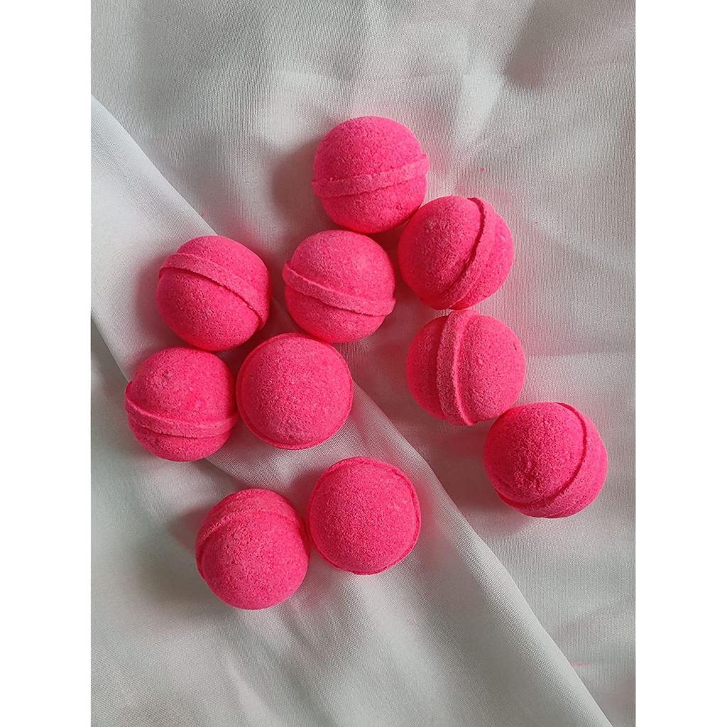 Zestaw mini kul do kąpieli o zapachu brzoskwini (10 x 10 gr), Zestaw mini bomb do kąpieli w kolorze różowego brzoskwiniowego różu, THE BODY BUCKET