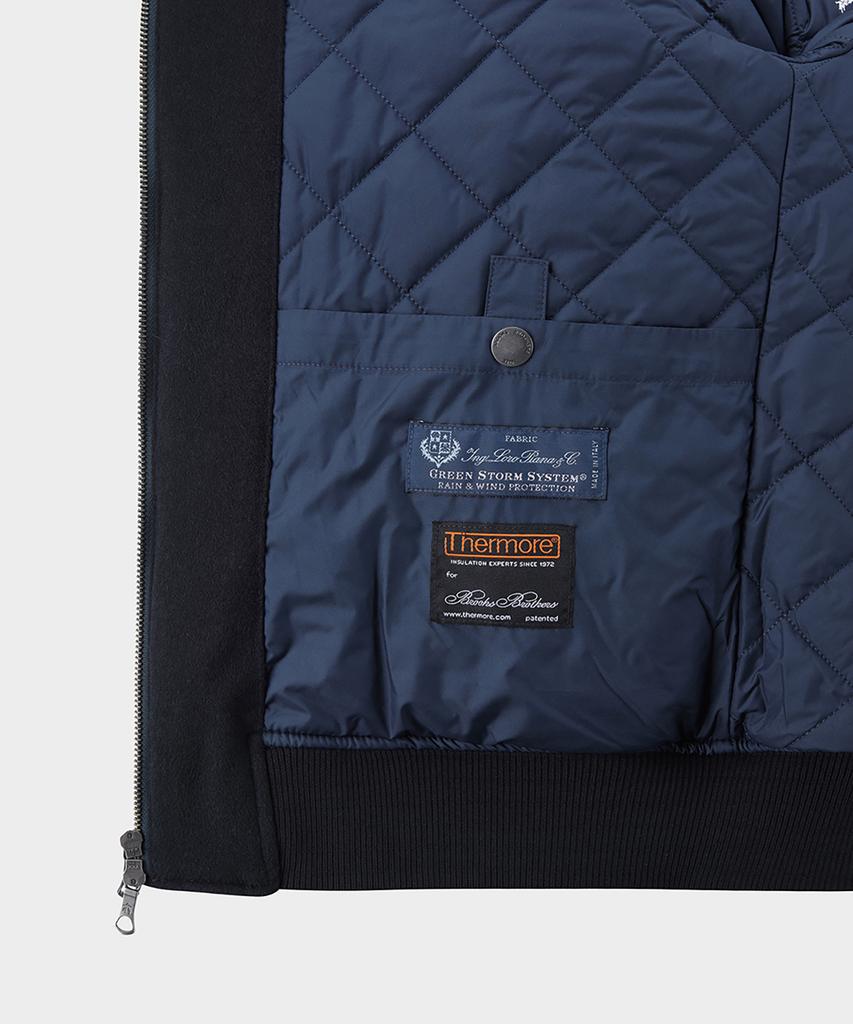 Brooks Brothers Wool Bomber Jacket (Navy) (Bbojmm2396Qef)