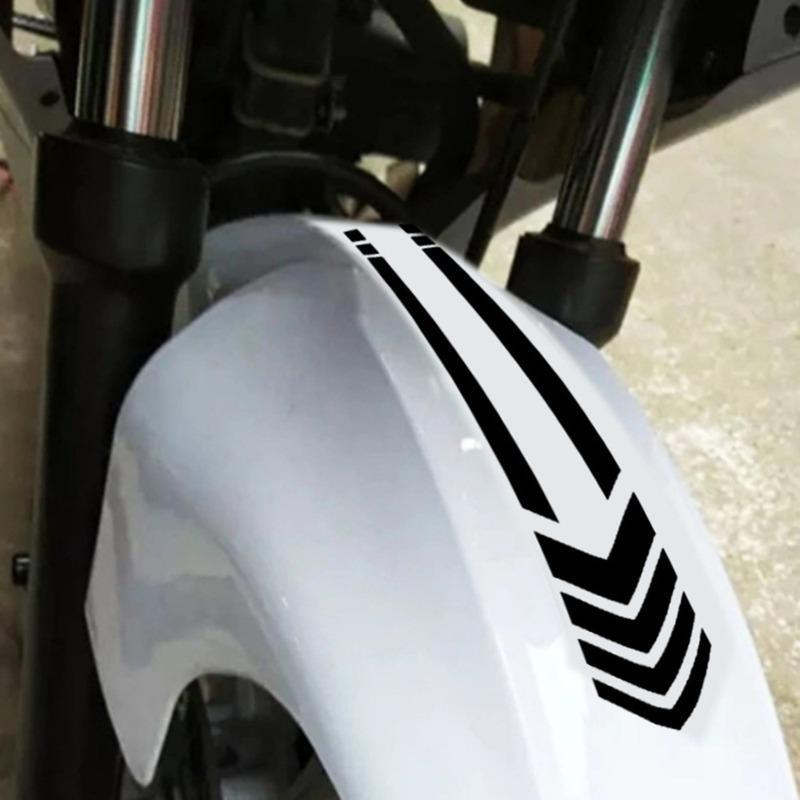 High-Visibility Reflective Arrow Motorcycle Fender Stickers Multi-Color Chevron Safety Decals for Electric Bikes, Durable Weather-Resistant