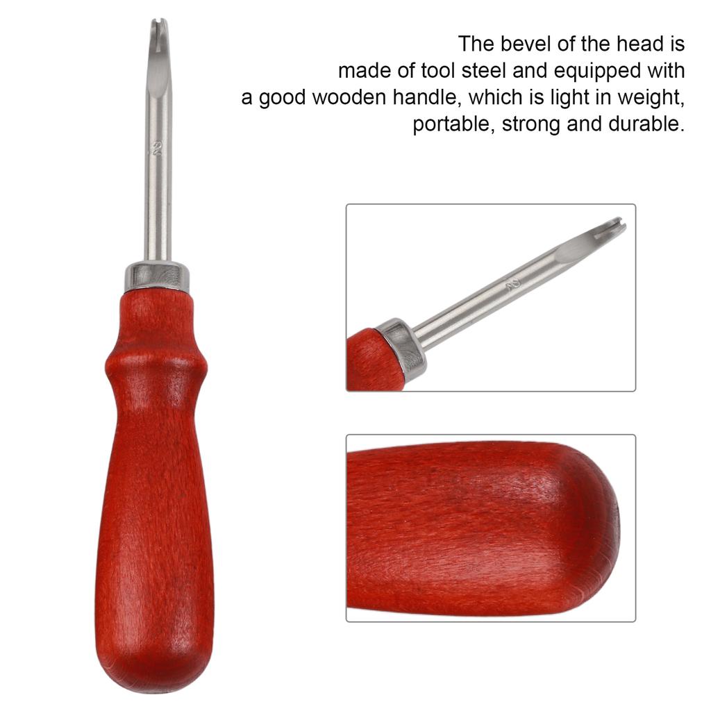 Leather Edger Professional Trimming Working Kit with Wooden Handle for DIY Craft Leather Cutting Leather Edger