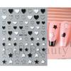 Colorful Butterfly Laser Manicure Decor Sliders Relief Engraved 5D Embossed Nail Stickers Nail Art Sticker Decal