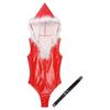 Dámská vánoční kombinéza Santa Claus Wet Look Vánoční kostým slim fit vánoční kombinéza