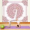 Boho Pink Mandala Wall Tapestry for Bedroom,Room Decor for Teen Girls, Art Floral Wall Hanging for College Dorm