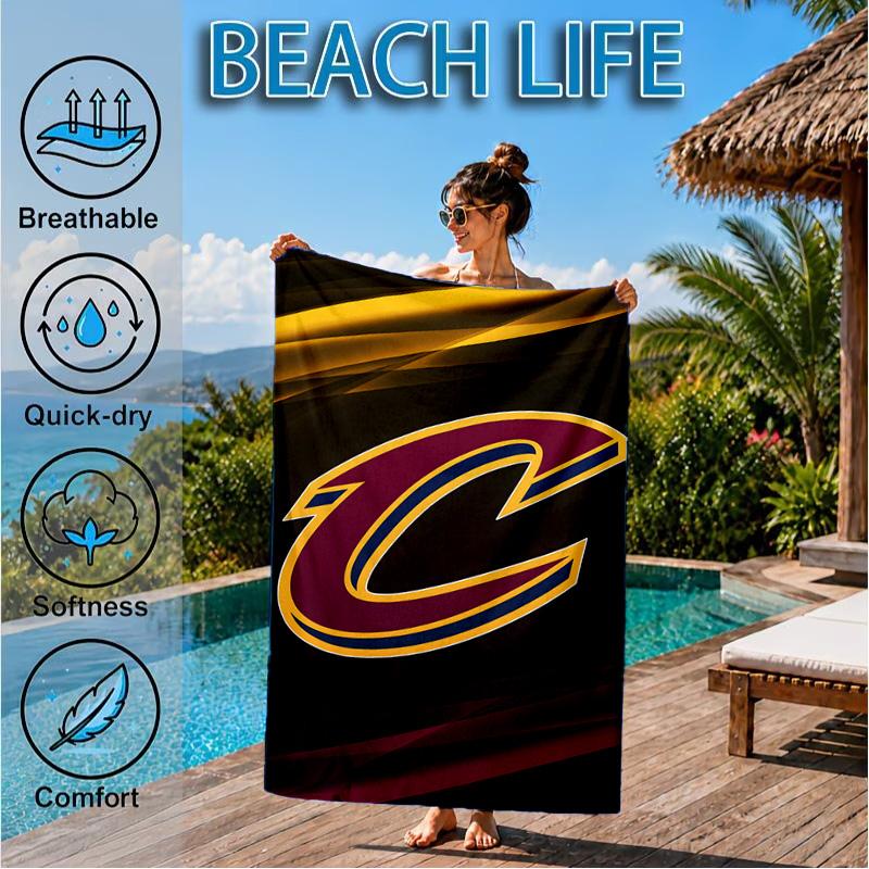 Cleveland Football Beach Towel, Microfiber Beach Towel, Perfect For Pool, Beach, Travel, Home Decor Beach Party Fan Gifts