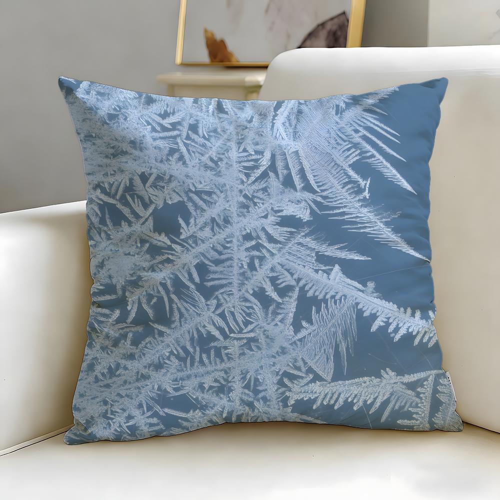 Cracked Ice Pattern Cushion Cover Soft  EasyWash Pillow Case  Versatile for Couch Bed Travel and Office