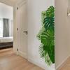 Green Leaf Plant Wall Sticker Removable Self-Adhesive Background Decor for Bedroom Living Room Home Decoration