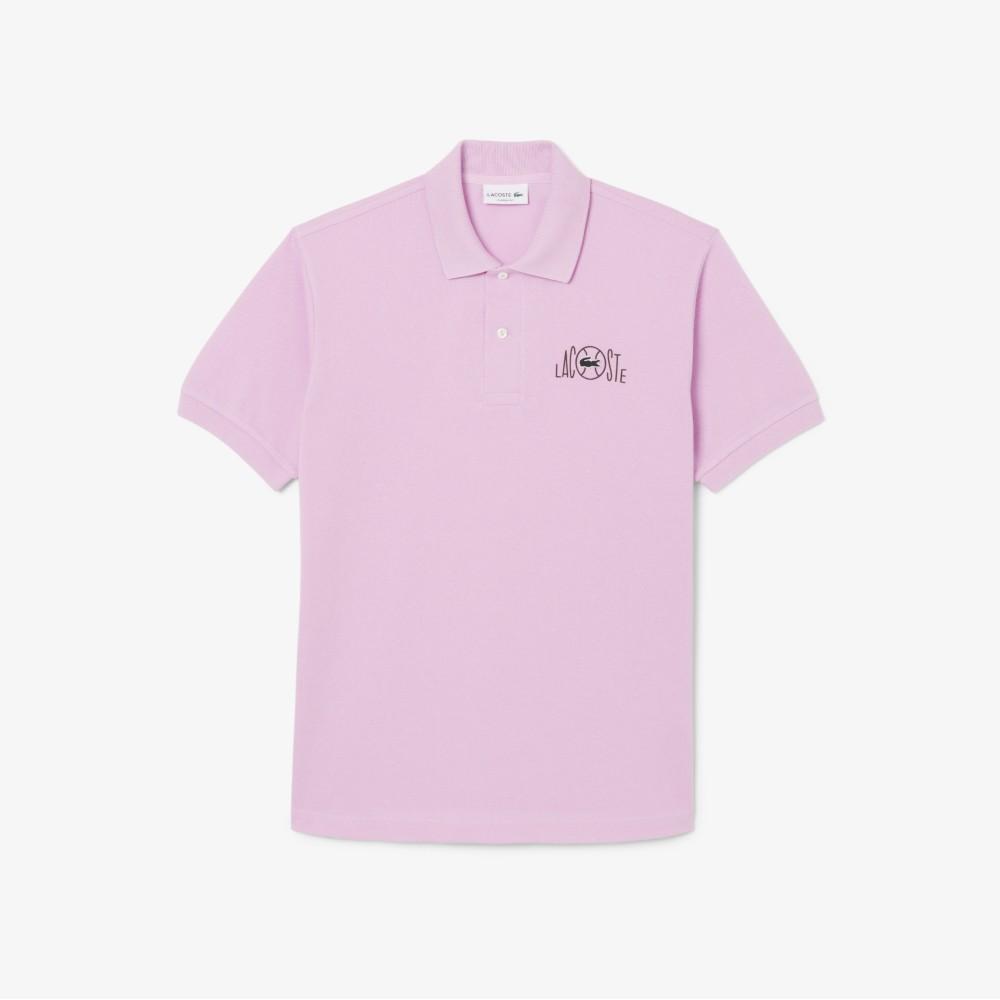 Lacoste Men's Lettering Ball Logo Short-Sleeve Polo Shirt PH2080-56GZ4H