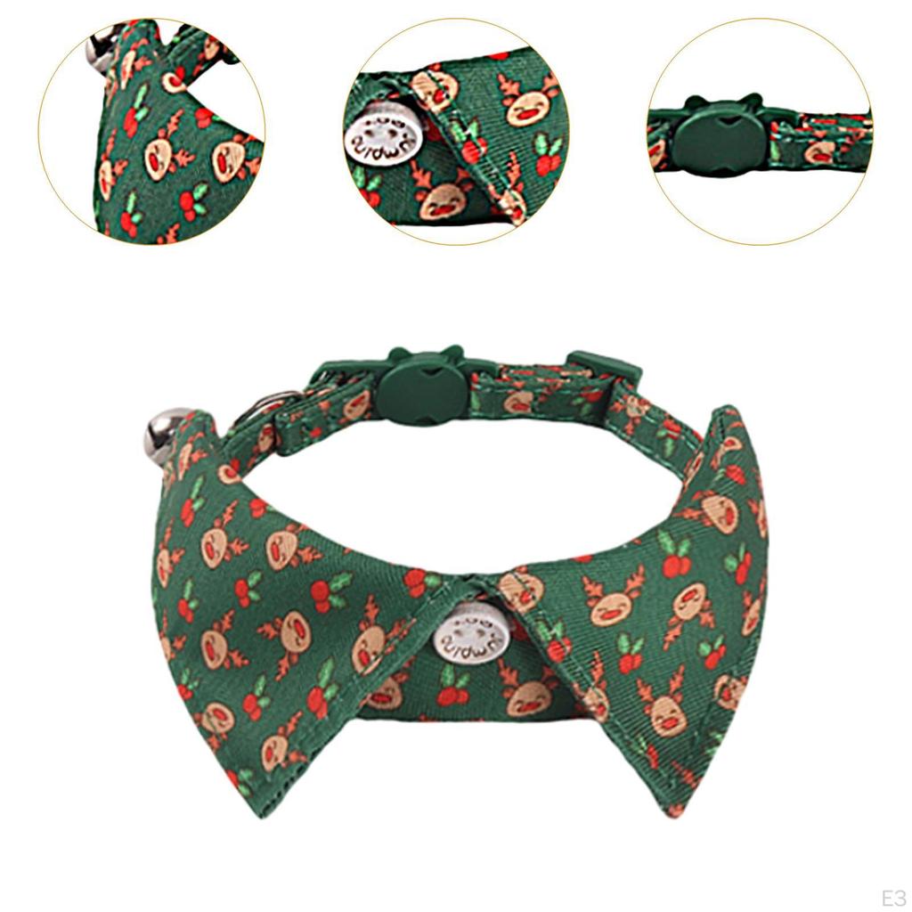 Adjustable Bowtie Collars for Cats in Holiday Themes
