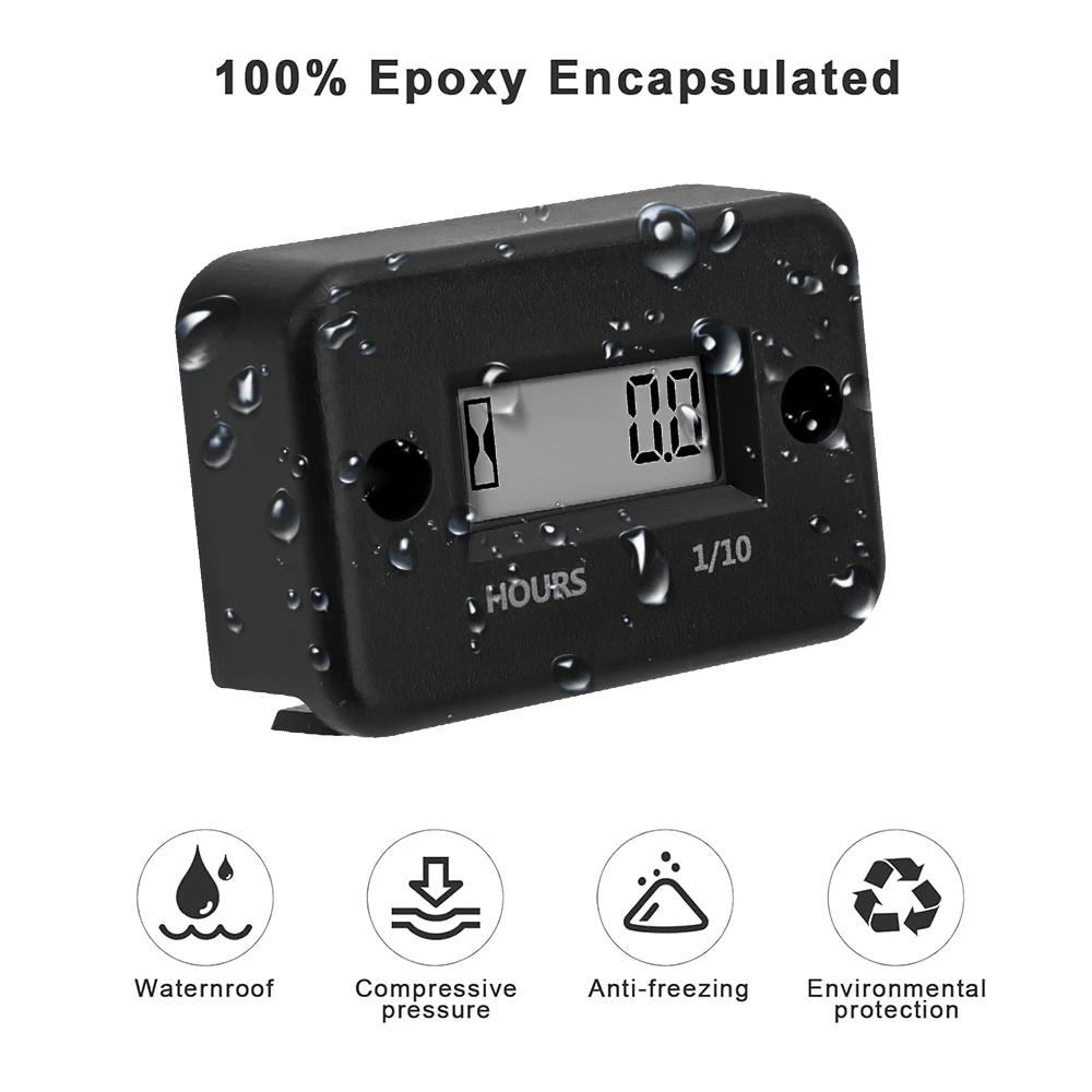 Waterproof Lcd Display Digital Hours Meter Motorcycle Parts Gauges Engine Timer Working Time Gause for Atv Boat Moto instruments