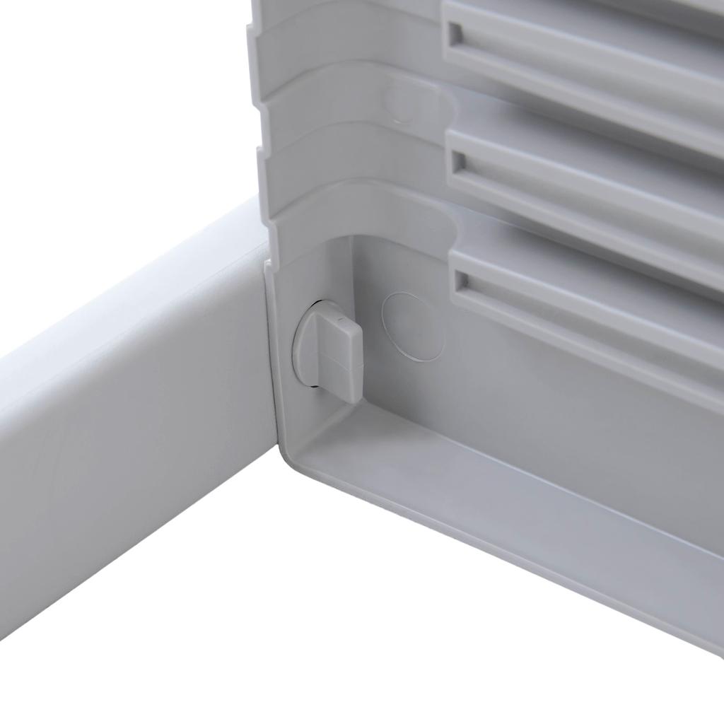 Wytrzymały stolik basenowy kawowy do ogrodu na taras z półką - SZARY