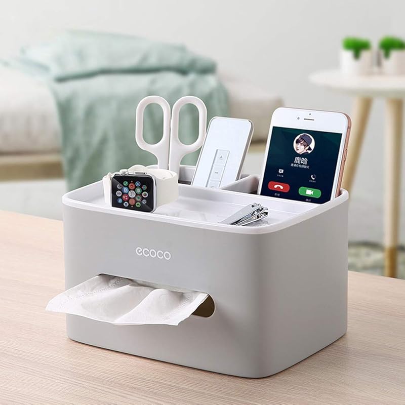 Multifunction Rectangular Tissue Holder Cover Case Facial Tissue Paper Box Napkins Dispenser Container Stylish Remote Control Desk Storage for Living розовый