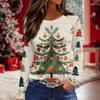 Women's Daily Casual Long-sleeved Printed O-neck Top
