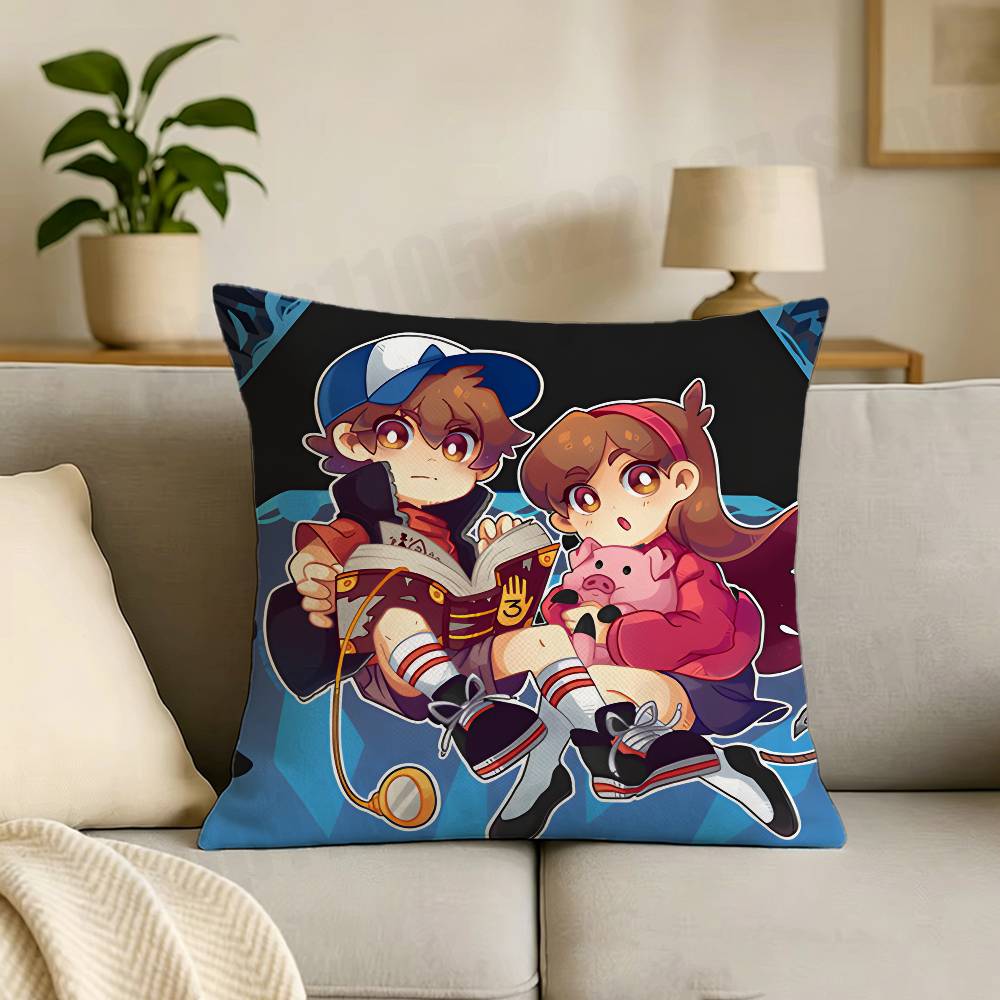 GGravity Süße FFälle Cartoon-Druck Kissenbezug Personalisierter Kissenbezug für Sofa Heimdekoration