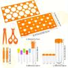 Plastic Test Tube Set with Stand - Uncharged Jumbo Scientific Tubes for Lab Experiments and Halloween Decorations