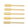 5PCS Nail Drill Small Barrel Bits Sets Polishing Nail Tungsten Steel Drill Bits Manicure Pedicure Grinding Tool Gold