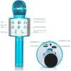 Wireless Bluetooth Karaoke Microphone for Kids, 5-in-1 Portable Handheld Karaoke Mic Speaker Player Recorder with Adjustable Remix FM Radio