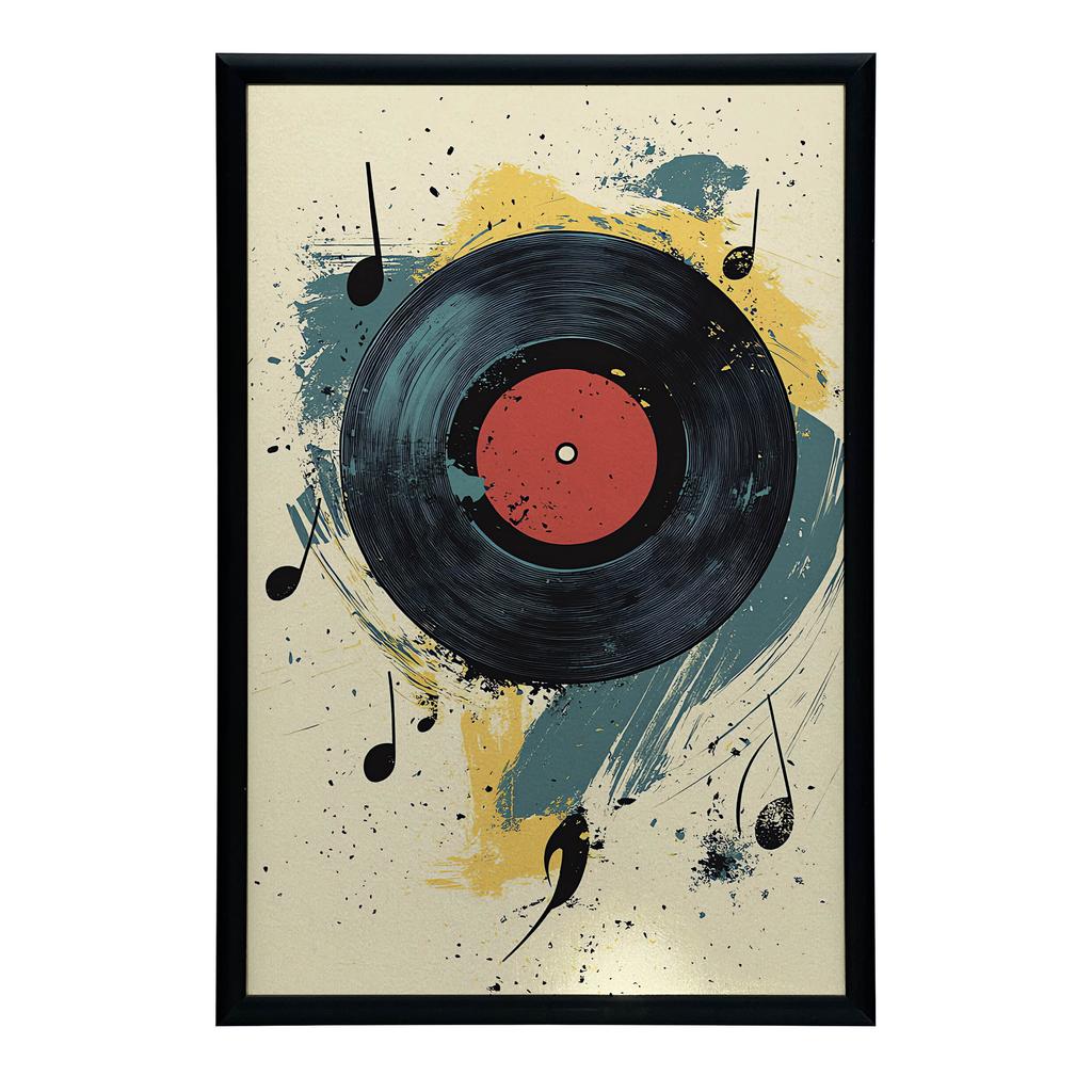 Poster Melodie des Chaos Poster Melodie des Chaos, 40X50 Cm, Aluminiumrahmen Schwarz, Mattes Papier 230 Gsm