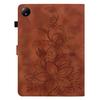 For Xiaomi Redmi Pad SE 4G 8.7 Inch Case Lily Flower Imprint Card Slots Leather Tablet Cover