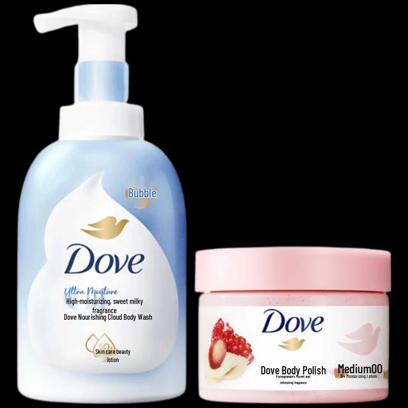 Dove Глубоко питающая пенка для душа и скраб с гранатом набор