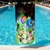 Dandy's World Print Beach Towel Design, Soft, Lightweight. for Home Bathroom, Spa, Pool, Yoga, Surfing, Camping, Gift for Family, Friend