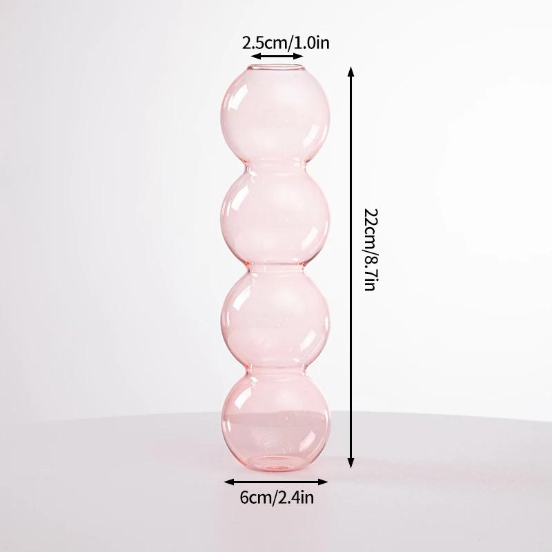 Glass Bubble Vase Flower Arrangements Vase Green Plants Hydrocuring Bottle Office Desk Ornaments Bubble Decorative Vase