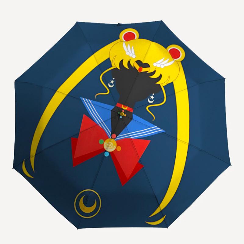 

1pc Sailor Moon Automatic Folding Umbrella, Portable Design with 8 Ribs, Casual Outdoor Accessory HolidayBirthday Gifts y250814007