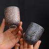 Retro coarse pottery teacup master cup single large Japanese ceramic kung fu tea set tea cup espresso cup