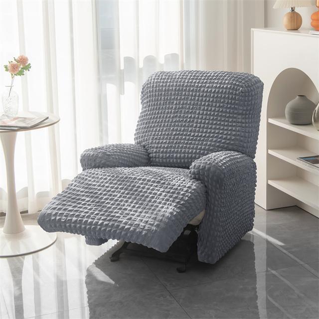 Gekräuselter Seersucker-Liegesofabezug, geteilter Stil, Sofabezug für Wohnzimmer, elastischer Lazy Boy-Stuhlbezug, Sesselbezug
