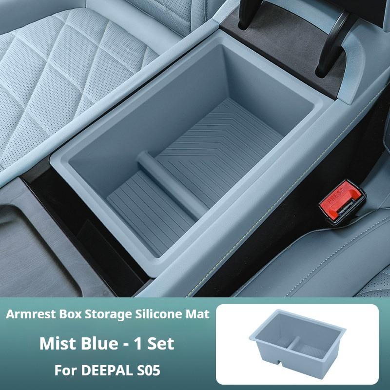 For 24-26 Changan DEEPAL S05 Car Central Control Lower Storage Box and Handrail Box Silicone Storage Box Modify Accessories