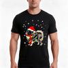 Keeshond Dog Santa Hat Christmas Dog Light Tree Xmas TShirt Summer Casual Cotton Tee Oversized Streetwear Tops  Cotton