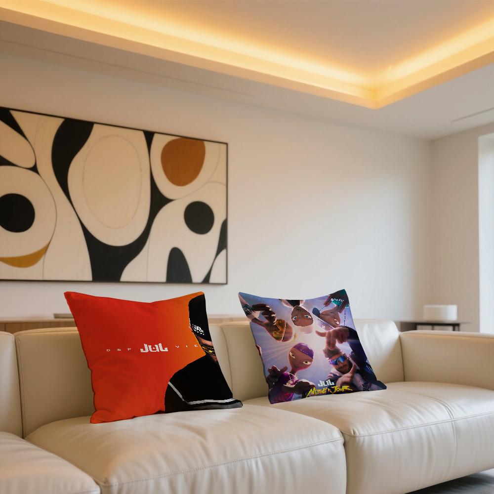 D-DP Cushion Cover For A Sofa Car Office Cafe Rapper J-Jul Soft And Comfortable Double-Sided Printing Vie Pillow Cover