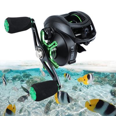 Baitcasting Fishing Reel Aluminum Spool EVA Handle 12+1 Bell Bearing Baitcaster Fishing Wheel Tools