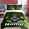 3pcs Duvet Cover Set (1*Duvet Cover + 2*Pillowcase, Without Core), Custom Name Borussia Monchengladbach Pattern Bedding Set, Home Bedroom Decor Gift