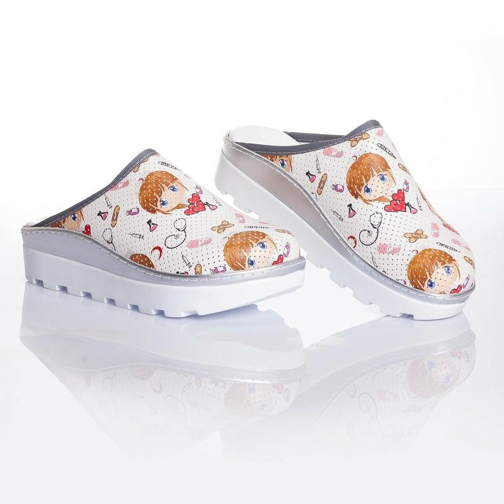 Ortopedické dámské zdravotní dřeváky - protiskluzové, pohodlné