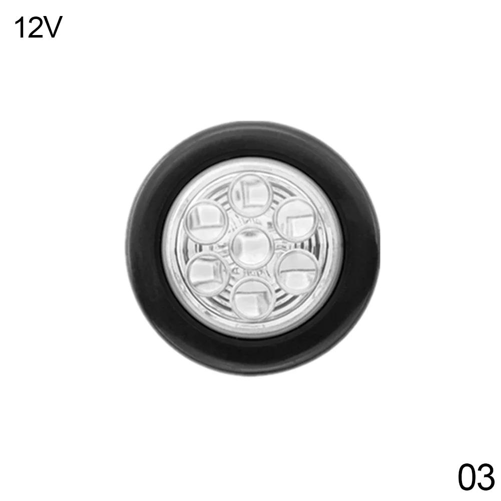 7 Leds Truck Side Lights 12V/24V Trailer Clearance Lights LED Marker Lights Round Wagon Rear Light for Trailer Truck RV  UTE UTV
