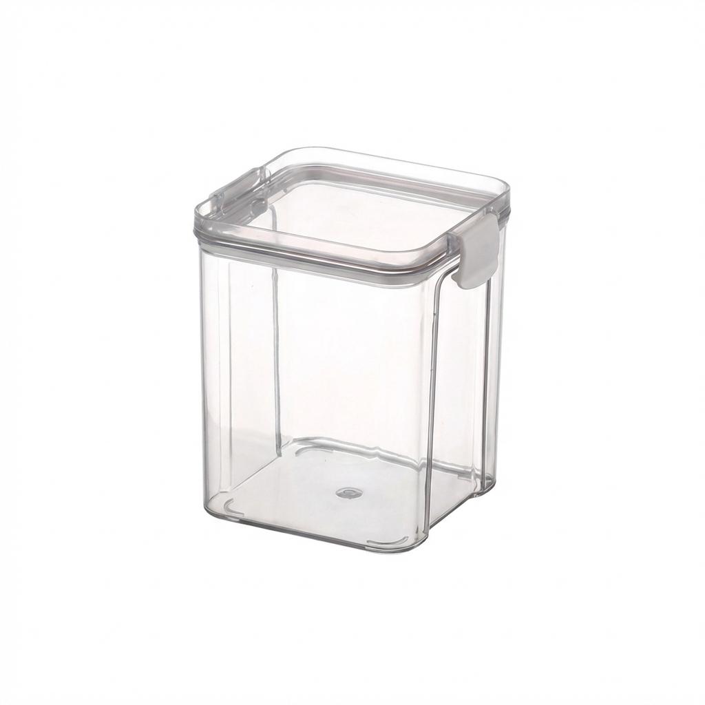 Food Grade Plastic Airtight Containers Transparent Stackable Fridge Storage Box Set Of 3 Sizes
