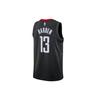Air Jordan NBA SW Fan Edition 20-21 Season houston rockets LeBron James 13 Sports Basketball Jersey Black Men's CV9478-016