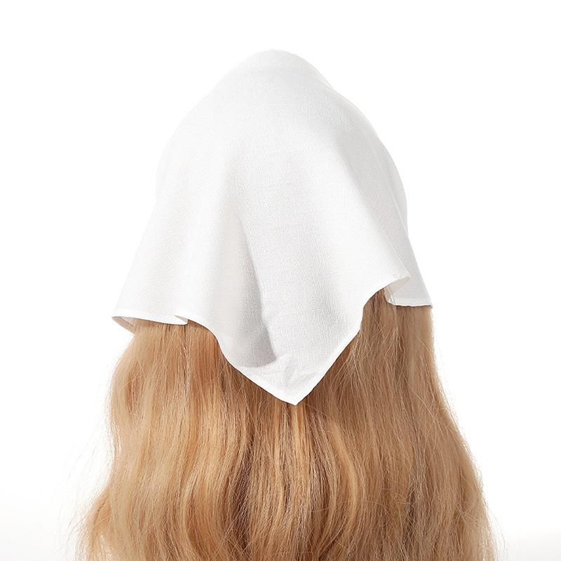 Haimeikang Ensfarvet Turban Hårbånd Pannebånd Dame Elegant Svart Hvit Hodetørklær Mote Jenter Bandana Hårpynt