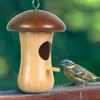Hummingbird House Outdoor Hanging Wooden Bird Feeder Wooden Hummingbird House