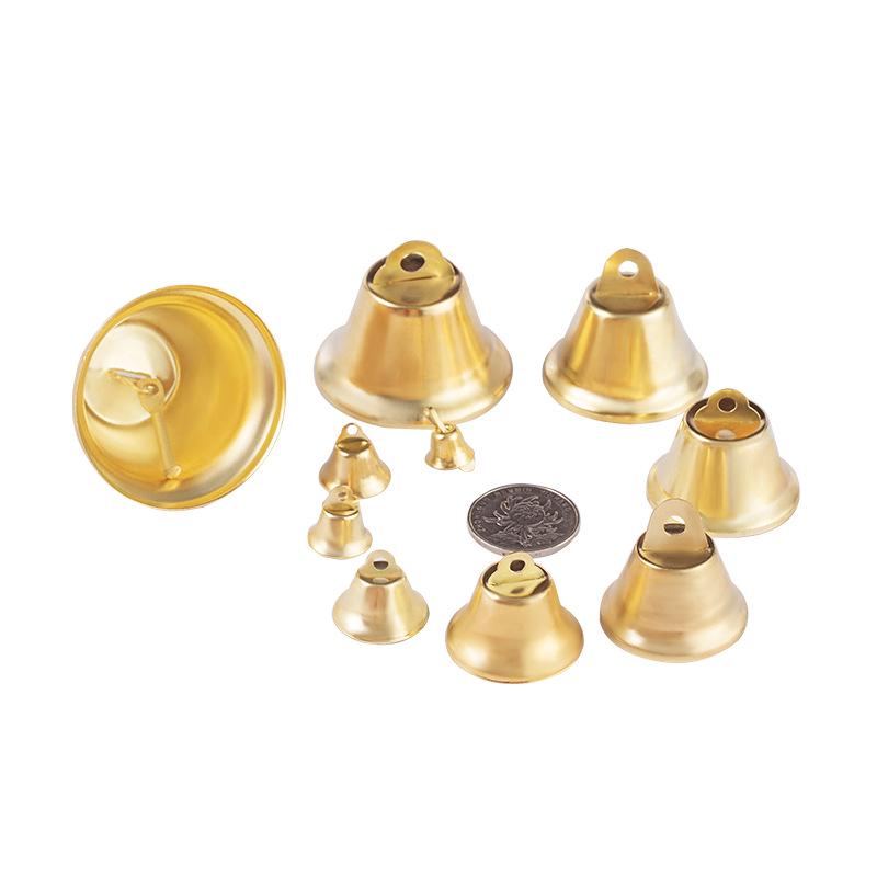 Retro Handmade Gold Christmas Trumpet Bells DIY Ornaments Pendant