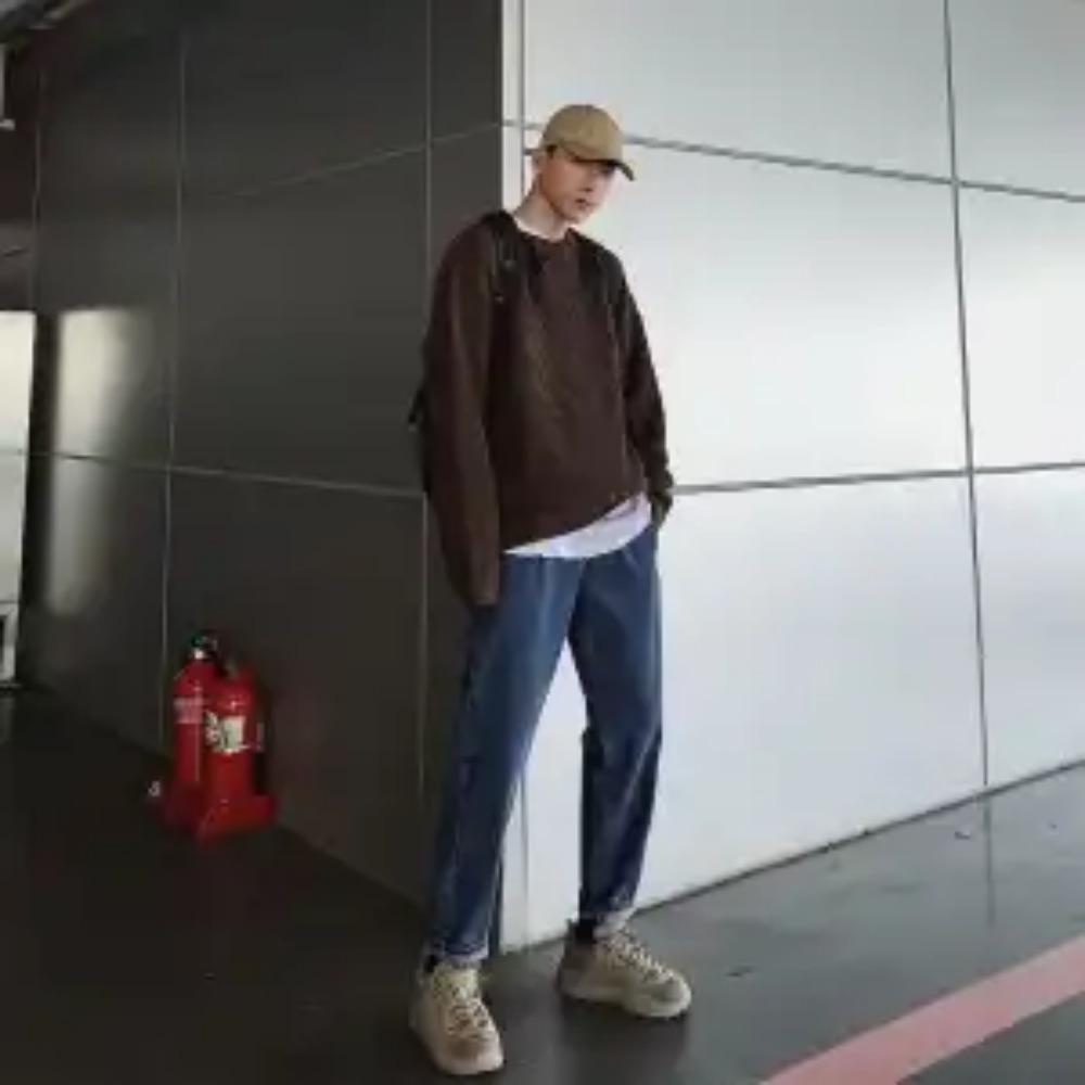 Autumn Winter New Fashion Round Neck Long Sleeve Solid Sweaters Men's Clothing Casual All-match Warm Simplicity Knitting Tops
