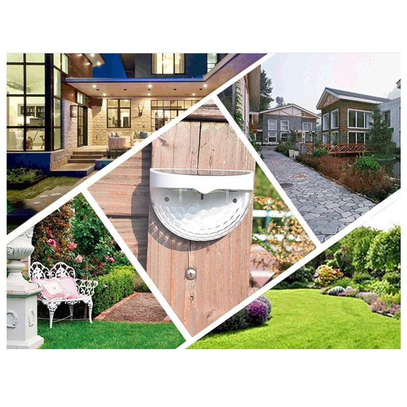 Led Solar Fence Lights Outdoor Waterproof Wall Lights Corrugated Lights For Fence Terrace Garden Path Decorative Lights