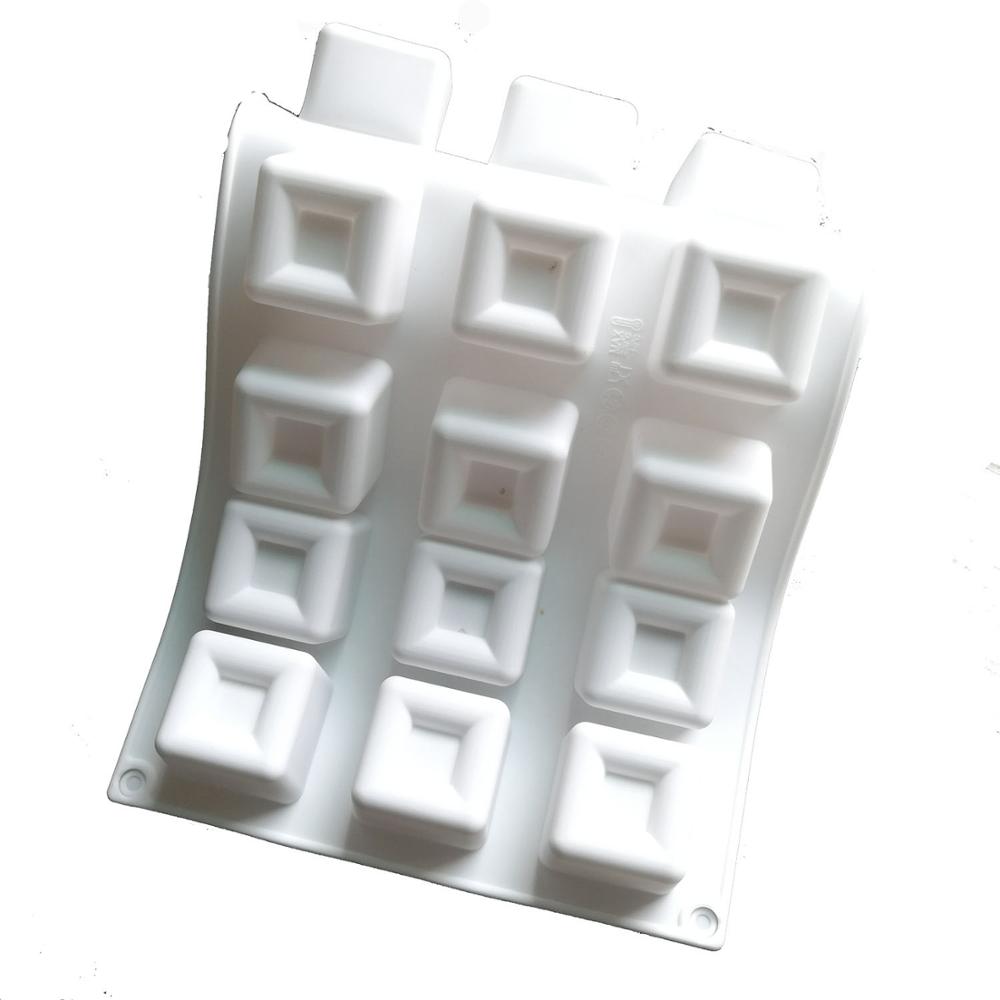 Square Chocolate Mould Silicone Cake Mold Baking Mousse Pudding  molds Cake Decorating Tools Ice Cream Dessert Bakeware Tools