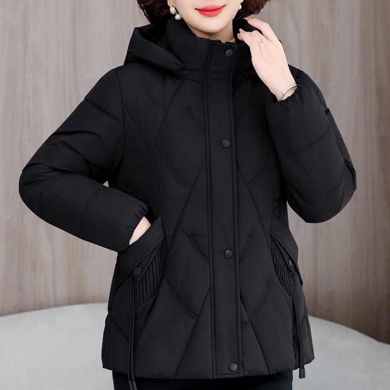 Plus Size L-5XL Fashion Female Coat Winter Jackets Hooded Loose Thick Warm Middle Age Women Parkas