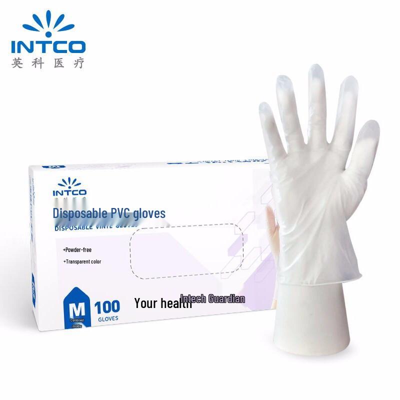 INTCO Disposable PVC Gloves M прозрачный