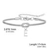 Minimalist Double Layer Snake Chain DIY Alphabet Bracelet Anklet Jewelry Simple Pendant Necklace For Women Gift