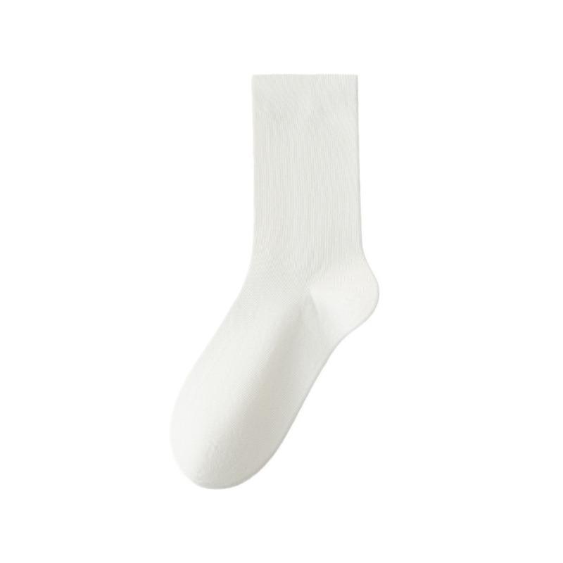 Female Spring and Autumn Pure Cotton Deodorant Boneless Moon Son Tube Stack Socks