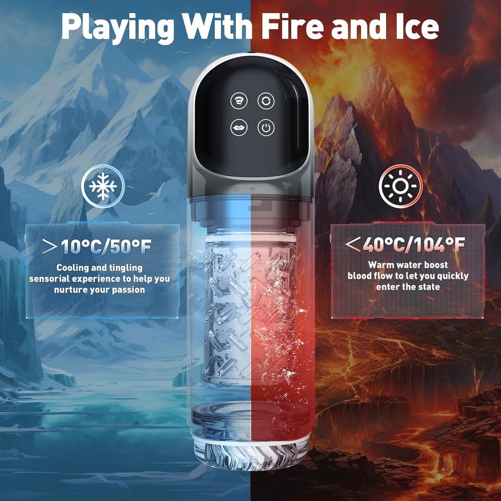 Male Masturbator Cup with 7 Frequency Suction and Rotation Glans Trainner Blowjob Sex Machine Pocket Vagina Pussy Male Sex Toys