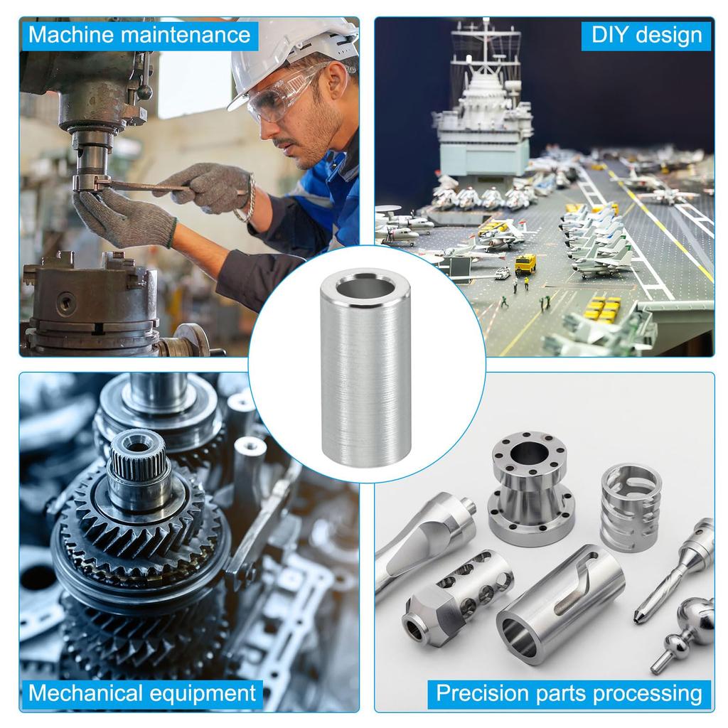 PATIKIL M4 Aluminum Spacers Set of 5 Metal Spacers Aluminum 4.1mm ID x 7mm